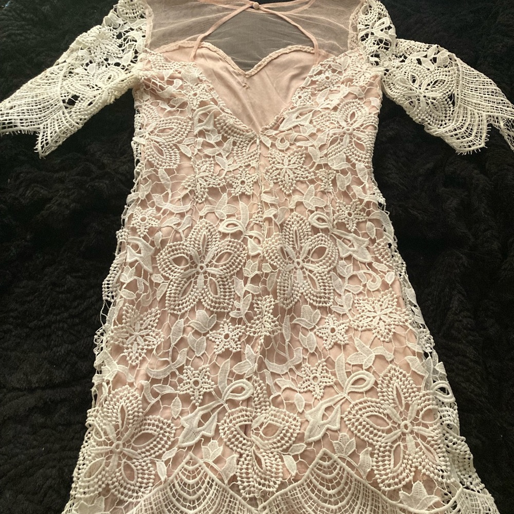 Mesh laced dress